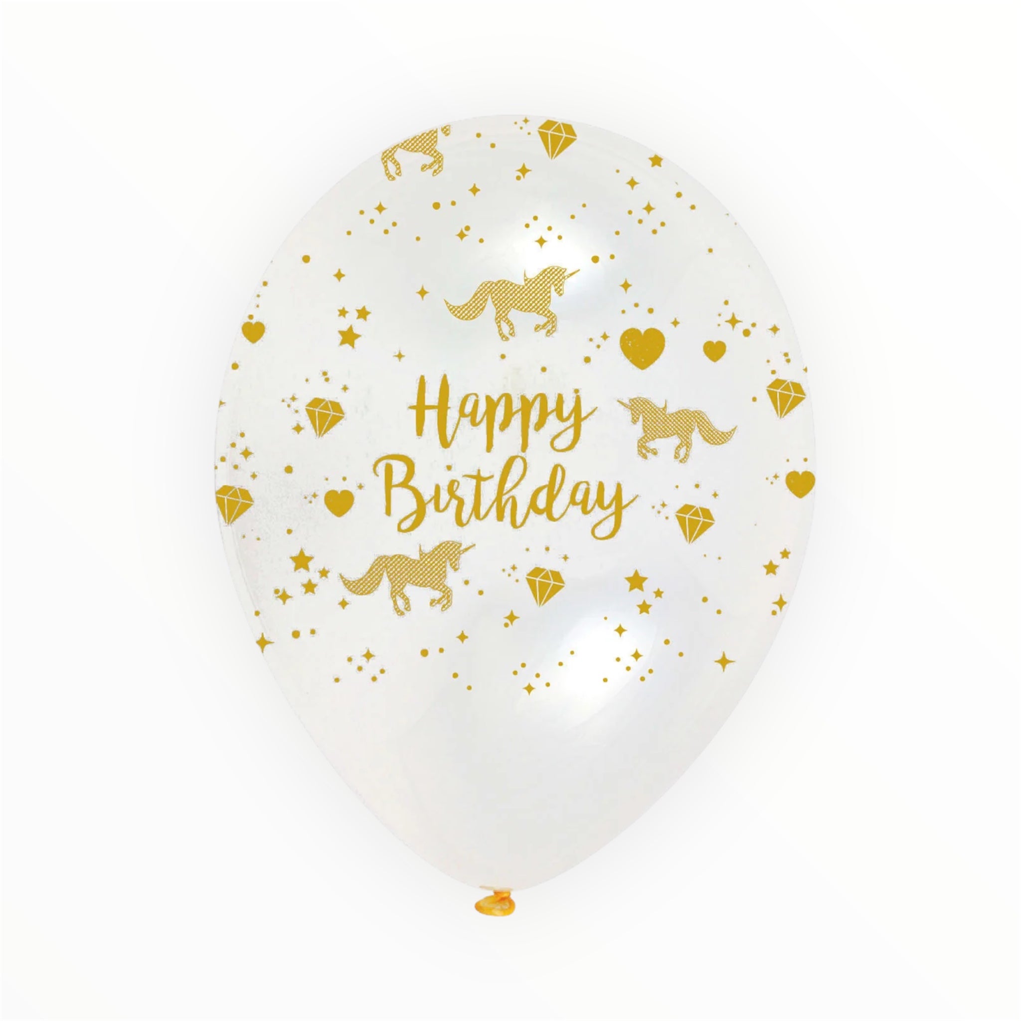 Unicorn Happy Birthday Printed Balloons – Pack of 6