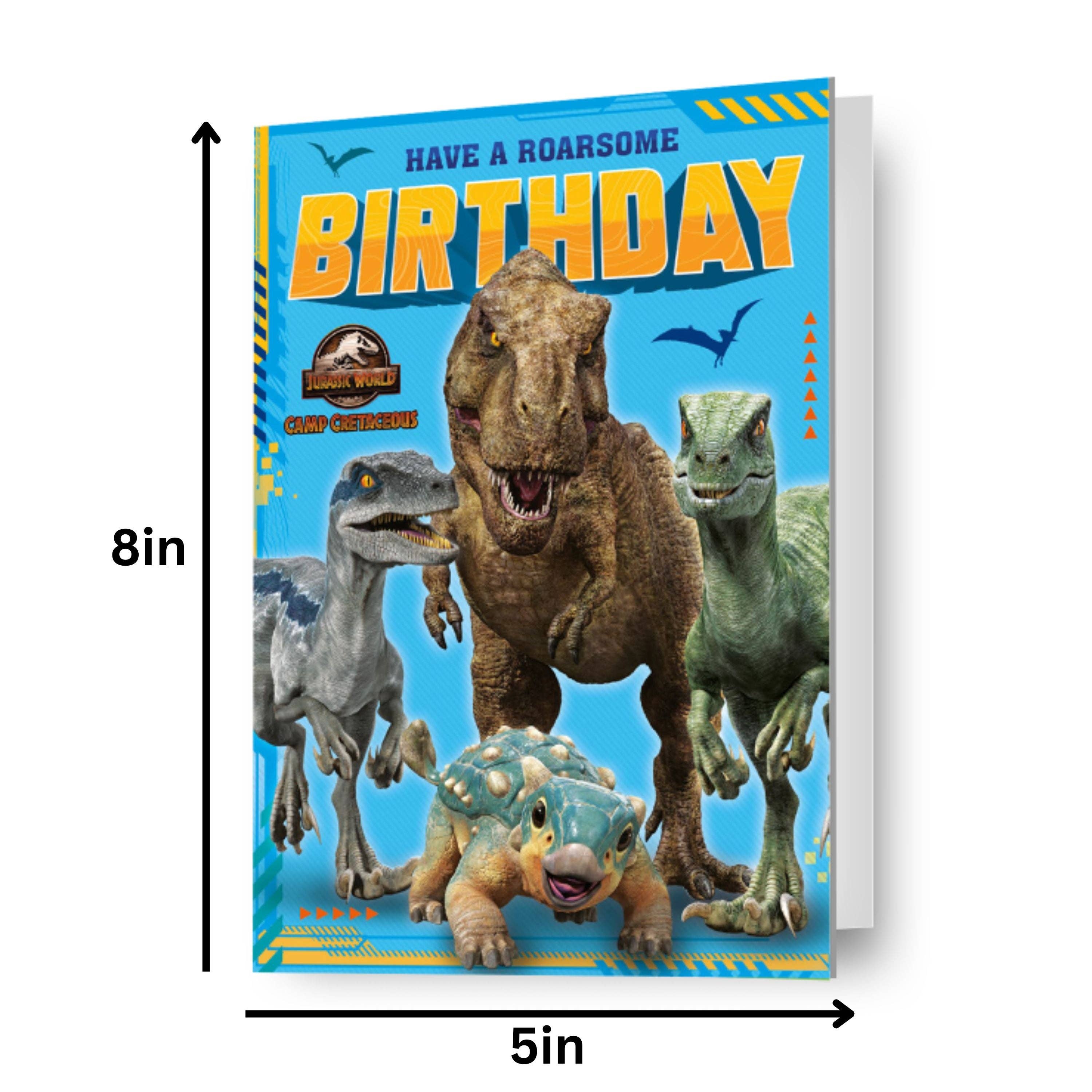 Jurassic World “Roarsome Birthday” Card – Official Universal Design